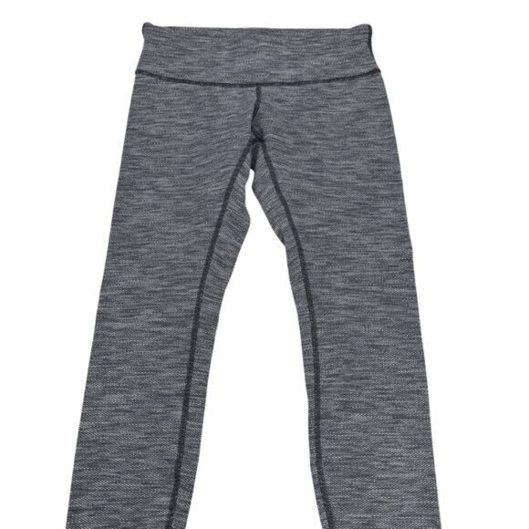 Lululemon Wunder Under Pant In Coco Pique Black White Size 4 - Picture 7 of 11